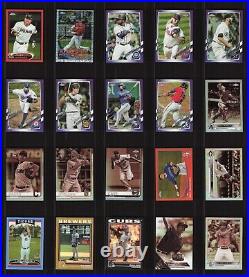 (100) Topps Refractor Baseball Cards Stars Rookies Collection