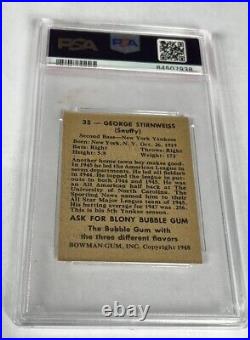 1948 Bowman # 35 George Stirnweiss PSA 6 EX-MT New York Yankees