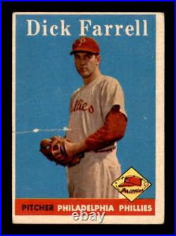 1958 Topps #76 Dick Farrell VG/VGEX RC Rookie Phillies 553836