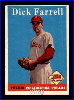1958 Topps #76 Dick Farrell VG/VGEX RC Rookie Phillies 553924