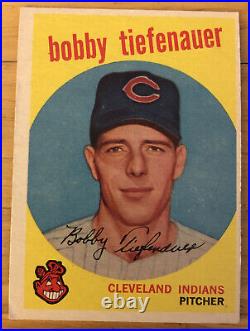 1959 Topps Bobby Tiefenauer Rookie Card (RC) #501 Cleveland Indians Mid-Grade