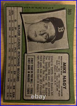 1971 Topps Mike Nagy #363 Red Sox (1969 Sporting News AL Rookie Pitcher of Year)