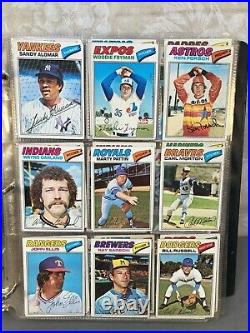 1977 Topps Baseball Cards Around 360 Rookies and Players Cards in 3 Ring Binder