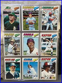 1977 Topps Baseball Cards Around 360 Rookies and Players Cards in 3 Ring Binder