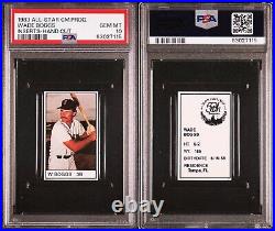 1983 Wade Boggs RC PSA 10 Rare LOW POP All-Star Game Insert Rookie Card GEM MINT