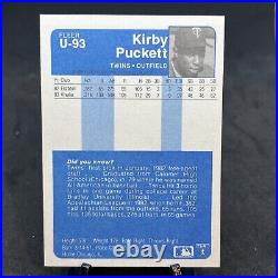 1984 Fleer Update Kirby Puckett Rookie RC #U-93 U93