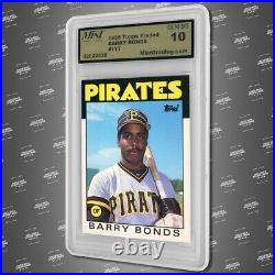 1986 Topps Traded #11t Barry Bonds Rc Rookie Pirates Giants Graded Gem Mint 10