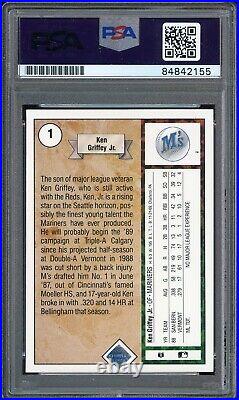 1989 Upper Deck #1 Ken Griffey Jr. RC Rookie Blue Ink PSA/DNA Auto GEM MINT 10