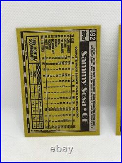 1990 Topps Baseball Card #692 Sammy Sosa Chicago White Sox with DOB ERROR Rookie