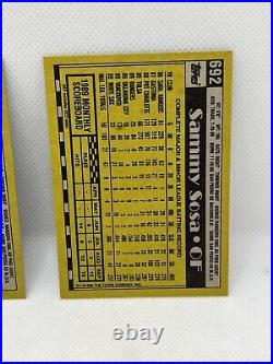 1990 Topps Baseball Card #692 Sammy Sosa Chicago White Sox with DOB ERROR Rookie