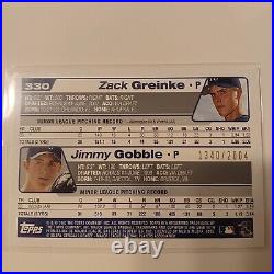 2004 Topps Gold ZACK GREINKE #330 RC Rookie /2004 ROOKIE CARD ROYALS HOF