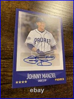 2015 Rookie Cards LLC Johnny Manziel Auto Rare Blue Padres Baseball Aggies RC SP