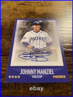 2015 Rookie Cards LLC Johnny Manziel Auto Rare Blue Padres Baseball Aggies RC SP