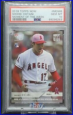 2018 TOPPS NOW SHOHEI OHTANI #MOW6 MOMENT OF THE WEEK RC Rookie PSA 10 MINT