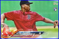 2018 Topps #18 Rafael Devers Rookie RC Red Jersey Photo Variation SP