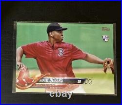 2018 Topps #18 Rafael Devers Rookie RC Red Jersey Photo Variation SP