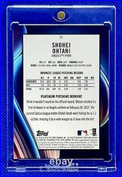 2018 Topps Platinum Refractor Shohei Ohtani Rookie Card Rc Angels Mvp Hot Mint