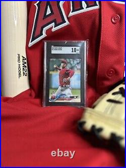 2018 Topps Update #US1 Shohei Ohtani Pitching In Red Jersey RC SGC 10 Gem Mint