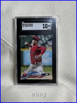 2018 Topps Update #US1 Shohei Ohtani Pitching In Red Jersey RC SGC 10 Gem Mint