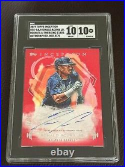 2019 Topps Inception Ronald Acuna Jr. Rookie & Emerging Stars On Card Auto 3/75
