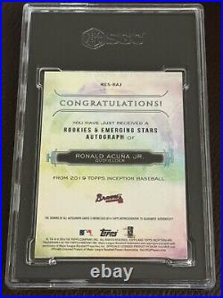 2019 Topps Inception Ronald Acuna Jr. Rookie & Emerging Stars On Card Auto 3/75