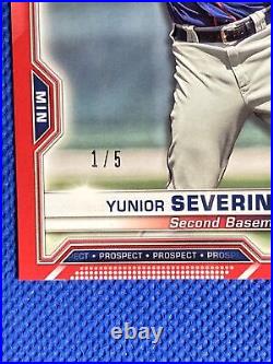 2021 Bowman Prospects Baseball Yunior Severino 1st Bowman Red /5 Twins