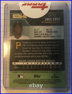 2022 Stadium Club Chrome Base Gold #237 Oneil Cruz 13/50 Pittsburgh Pirates RC