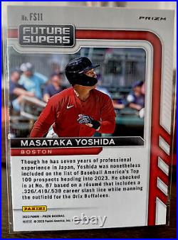2023 Prizm Masataka Yoshida RC MAGNA Refractor SSP Case Hit + 2 Bonus Cards