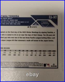 2023 Topps Chrome Purple Sparkle RC Auto Masataka Yoshida /299 RC Boston Red Sox