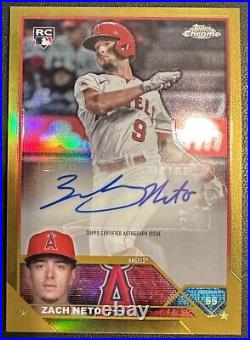 2023 Topps Chrome Update GOLD ZACH NETO Rookie Auto 24/50 Los Angeles Angels