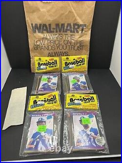 4 Packs 1989 Donruss Ken Griffey Jr. Rated Rookie with Original Walmart Receipt