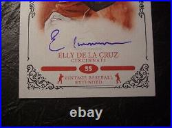 Elly De La Cruz 2022 Onyx Vintage Baseball Autograph on Card Auto /400 RC