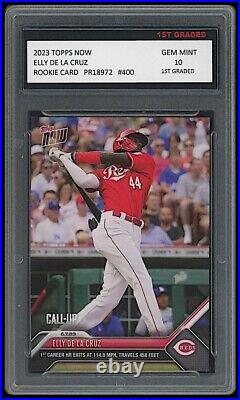 Elly De La Cruz 2023 Topps Now 1st Graded 10 (call Up) Rookie Card Rc #400 Reds