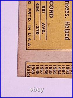 HUGE MISCUT! 1970 Rookie Stars Yankees Thurman Munson Card SHARP ONE OF A KIND