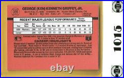 KEN GRIFFEY JR ROOKIE1990 Donruss Baseball card #365 Pink dot Error
