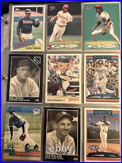 Large Binder Of Baseball Cards- Various years HOF, Rookies, and Inserts