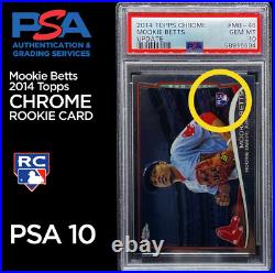 Mookie Betts ROOKIE CARD CHROME Baseball? RARE? 2014 Topps CHROME PSA 10