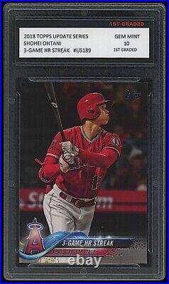 Shohei Ohtani 2018 Topps Update 1st Graded 10 Rookie Card Rc Los Angeles Angels