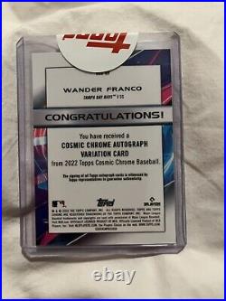 Wander Franco Topps Chrome Cosmic 2022 Rookie Auto Variation CCA-WF On Card Rays