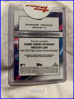 Wander Franco Topps Chrome Cosmic 2022 Rookie Auto Variation CCA-WF On Card Rays